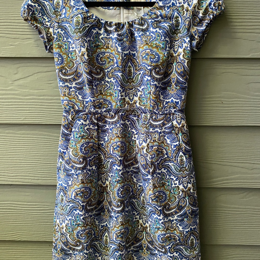 J. Crew Dolores Dress in Peacock Paisley